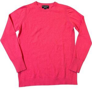 Banana Republic Women’s Sweater Medium Hot Pink Wool Cashmere Blend Crewneck